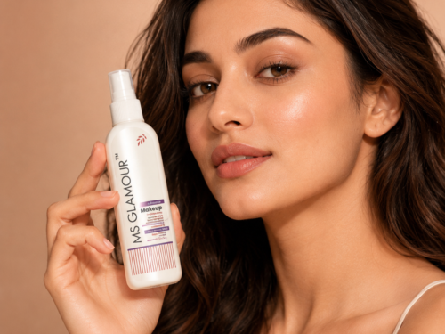 MS Glamour Prep, Prime & Fix Makeup Setting Spray | Enriched with Niacinamide & Hyaluronic Acid | Long-Lasting Makeup Fixer | Non-Sticky
