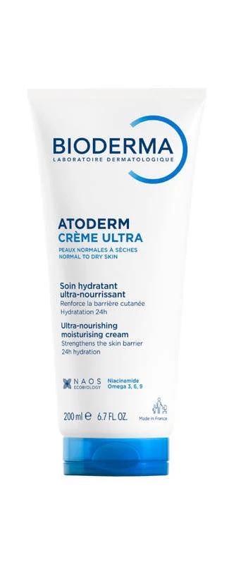 Bioderma Atoderm Creme Ultra Niacinamide Moisturizer-Boosts Hyaluronic Acid, Ceramides (200 ml)